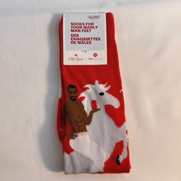 OLD SPICE Mainly Man Novelty Socks NEW WITH TAG - Picture 1 of 6